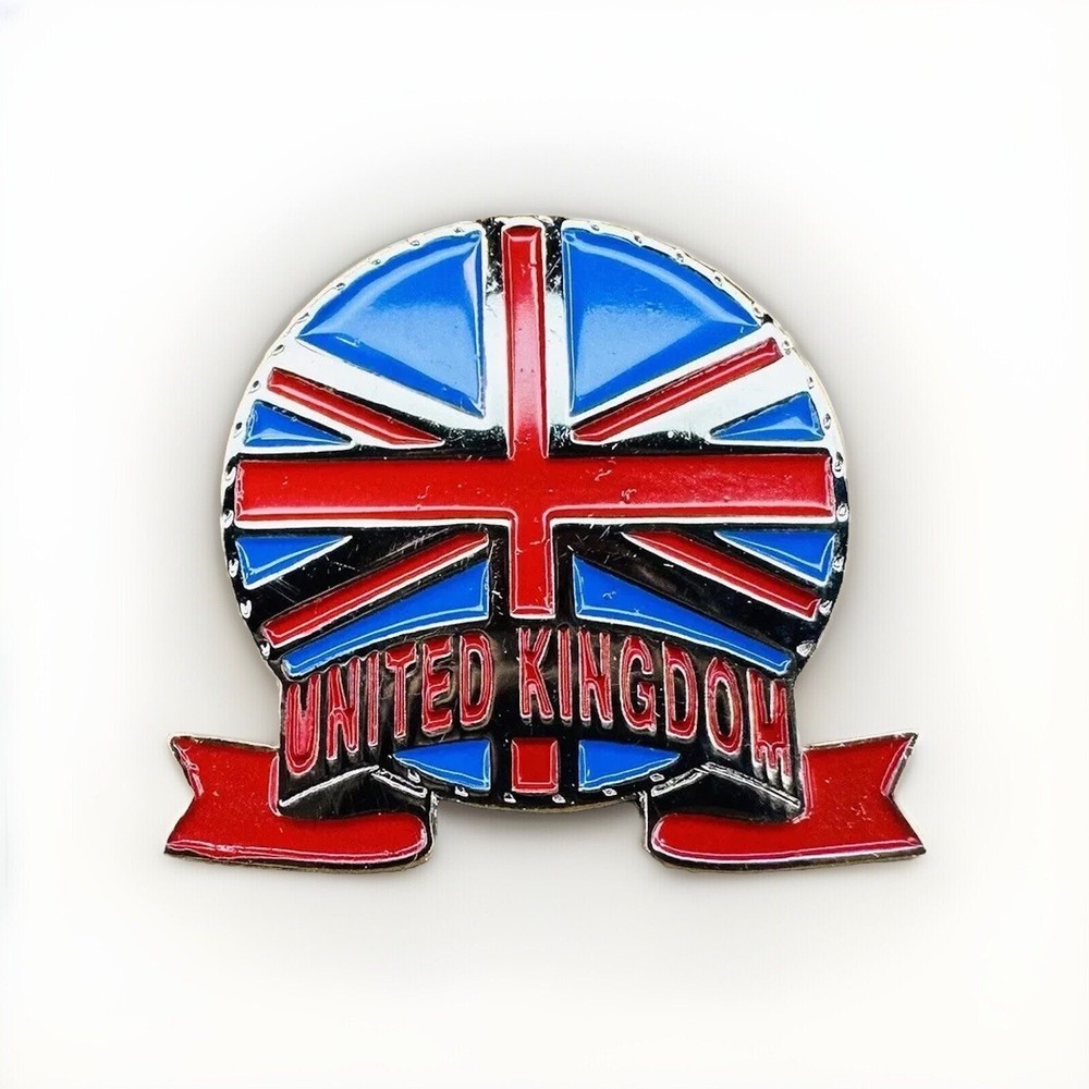 United Kingdom Union Jack UK Lapel Hat Pin Red Blue Silver