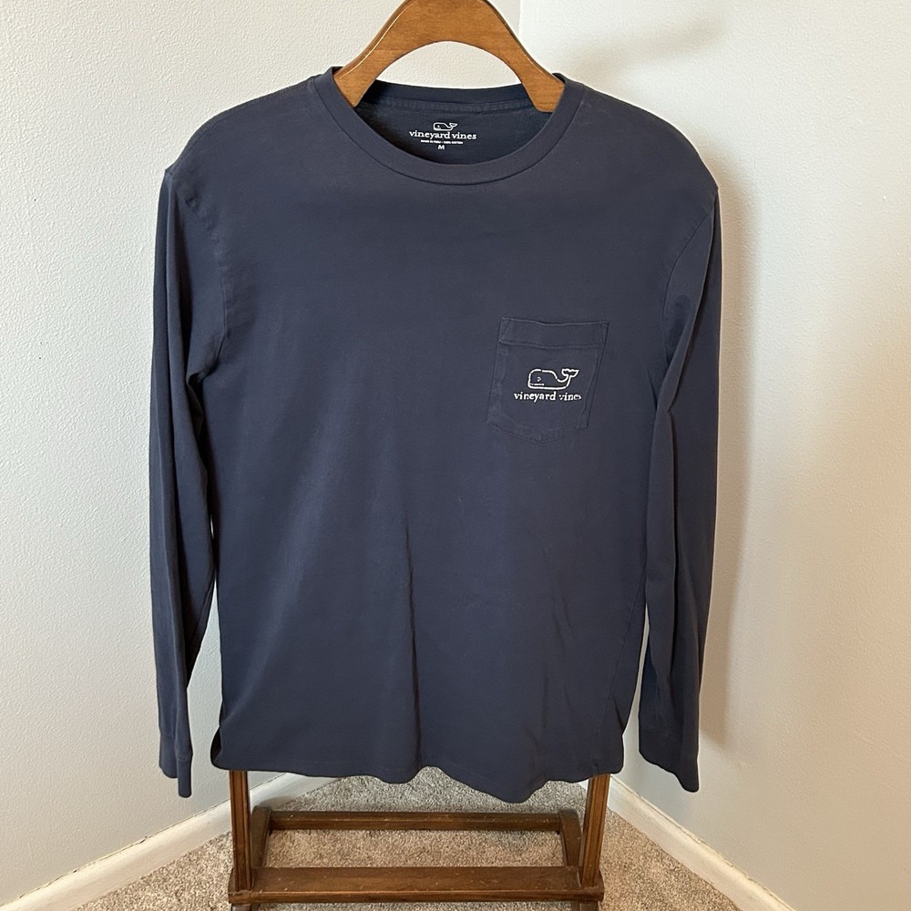 Vineyard Vines Long Sleeve T-Shirt Unisex Blue, Size Medium