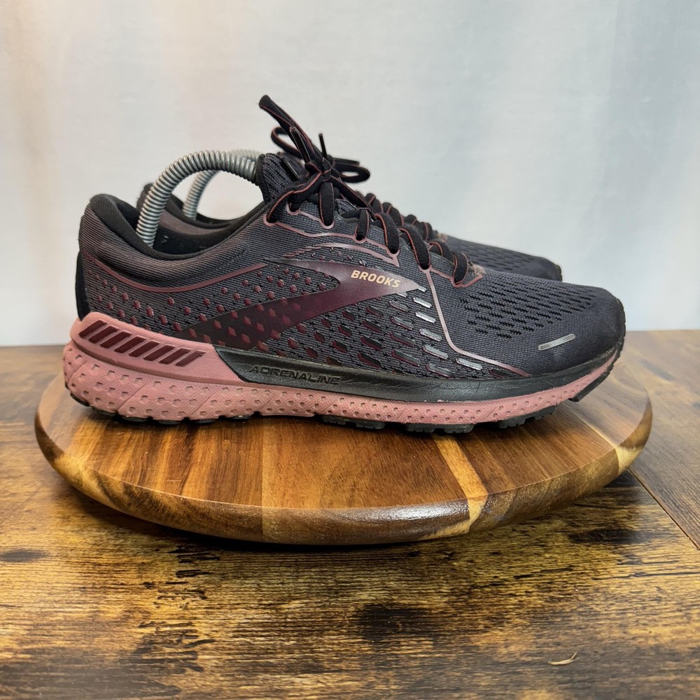 Brooks Shoes Womens Size 9.5 Black Pink Adrenaline GTS Running 1203291B050