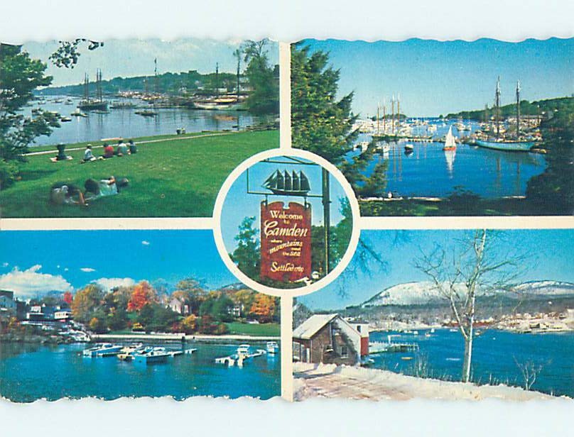 Unused Pre-1980 MULTIPLE VIEWS ON CARD Camden Maine ME ho8108@