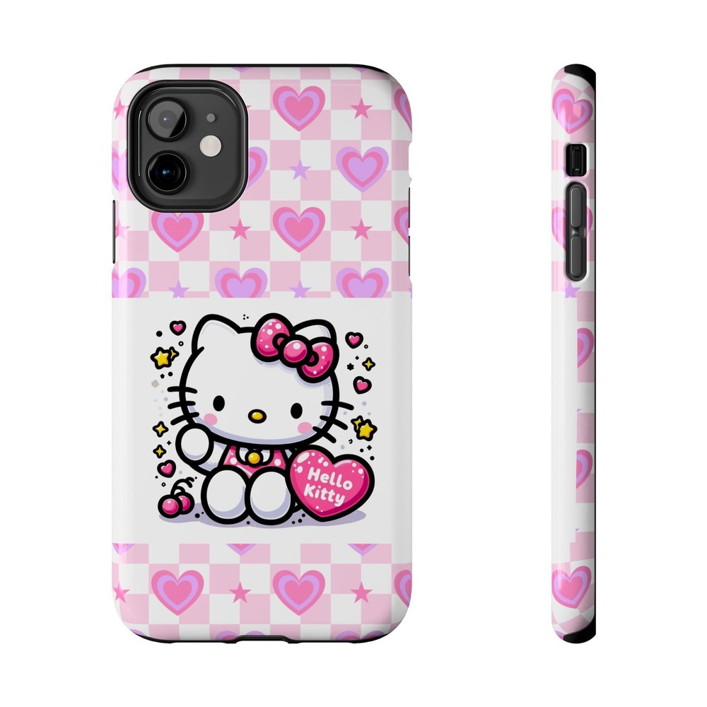 Hello Kitty Pink Hearts Phone Case | Tough Phone Case