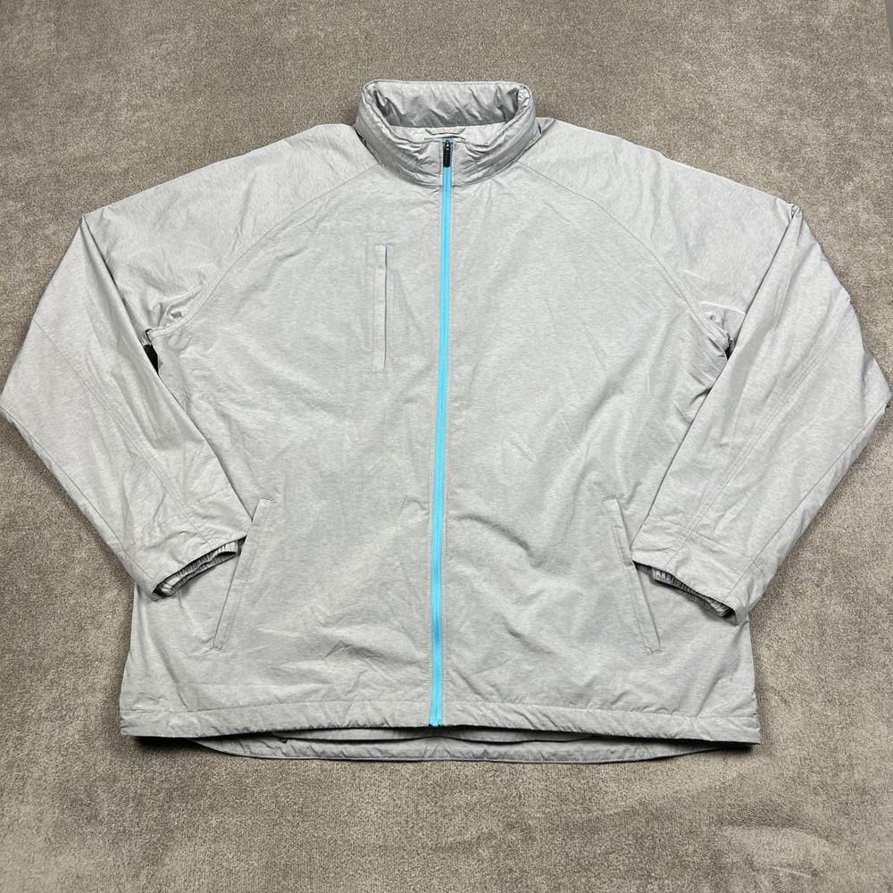 Peter Millar Nagano Lightweight Packable Hooded Mesh Windbreaker Gray XXL $220