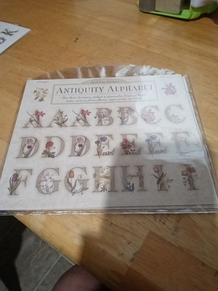 Acid Free Stickers ...Antiquity Alphabet...Personalize Photo Albums, Etc-image