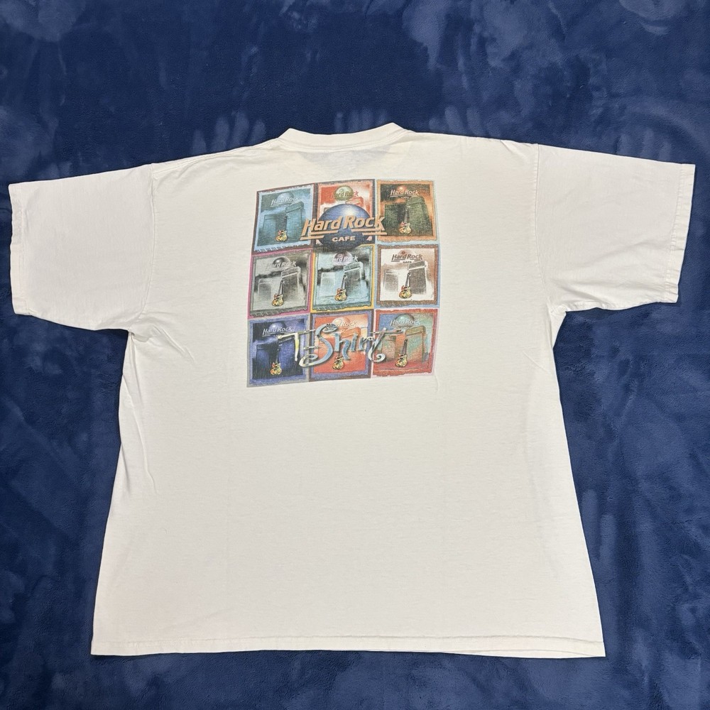 Vintage Hard Rock Cafe Shirt Mens 2XL/XXL White Ottawa Canada Graphic Tee Guitar