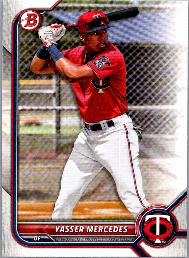 2022 Bowman Draft #BD-11 Yasser Mercedes Minnesota Twins