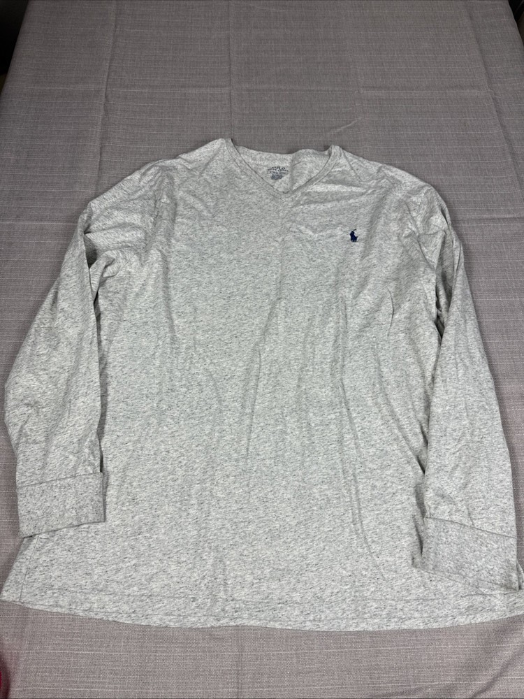 Polo Ralph Lauren Long Sleeve T-Shirt Athletic Heather Gray Men's Size XL