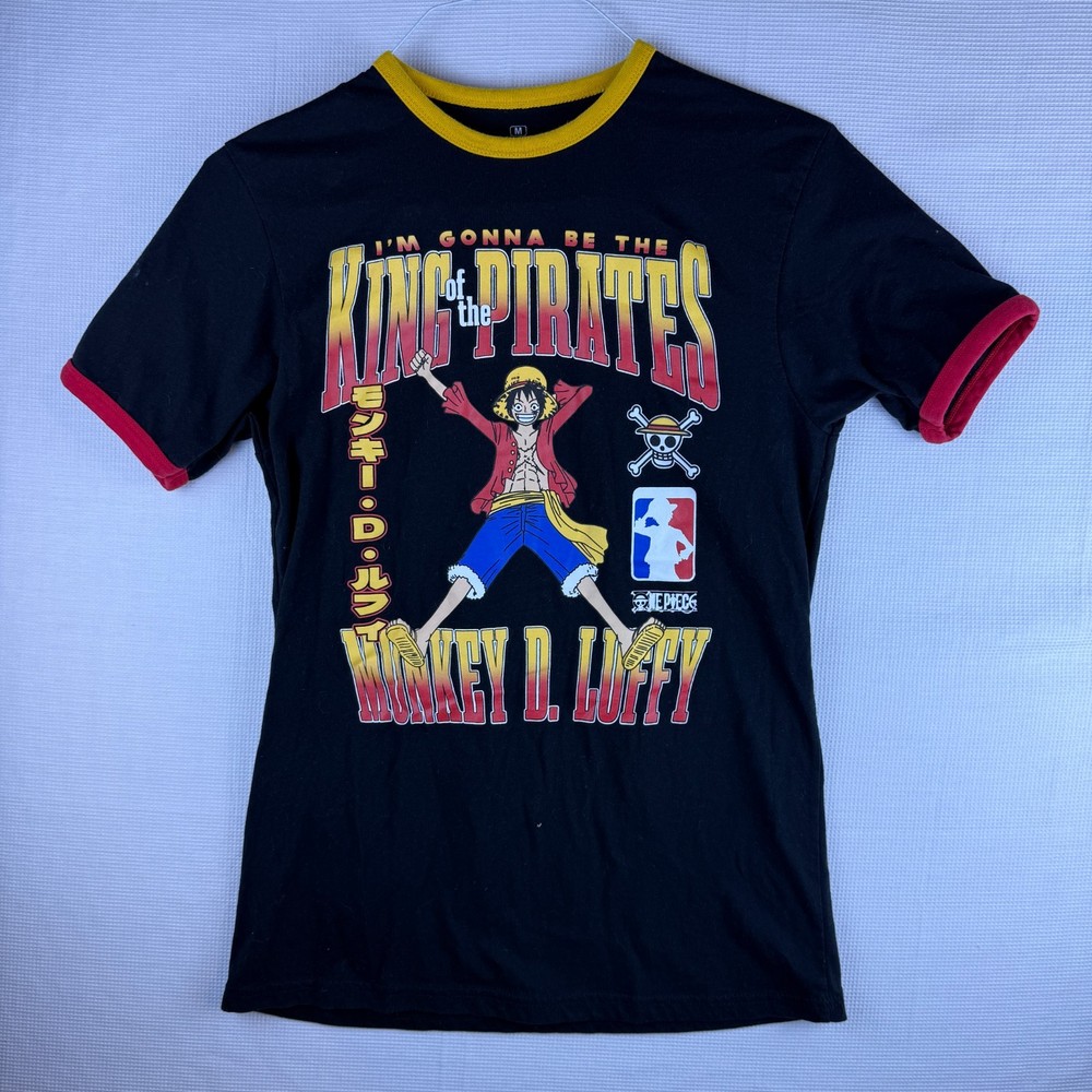 ONE PIECE King Of The Pirates Luffy Ringer T Shirt Medium Anime