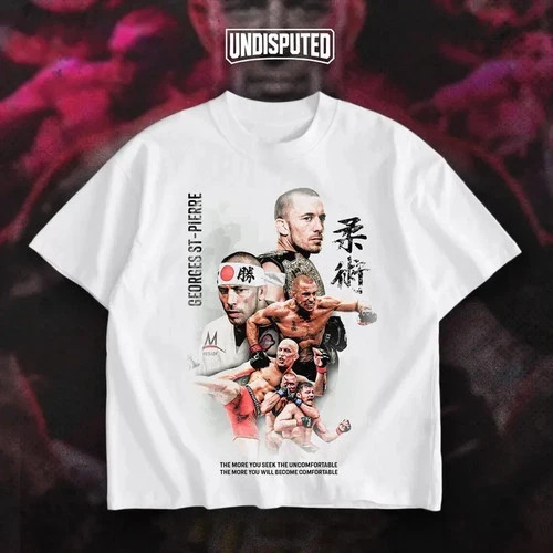 Georges St-Pierre Heavy Cotton UFC T-shirt MMA Gift for MMA Fans