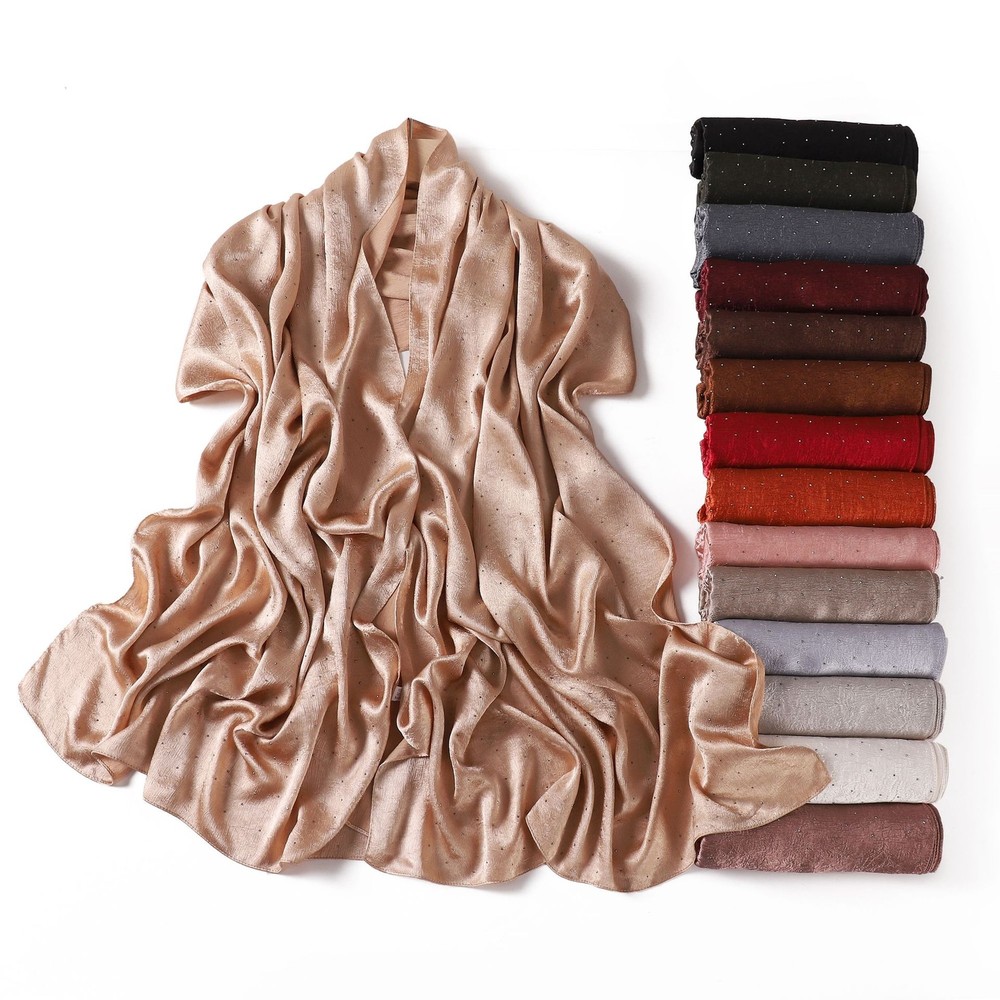 Elegant Muslim Women's Wrap Shawls Headscarves Islamic Stoles