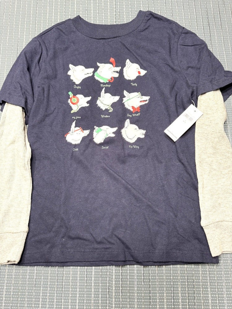 NWT Long Sleeve Gap Boys Size Small Navy Blue