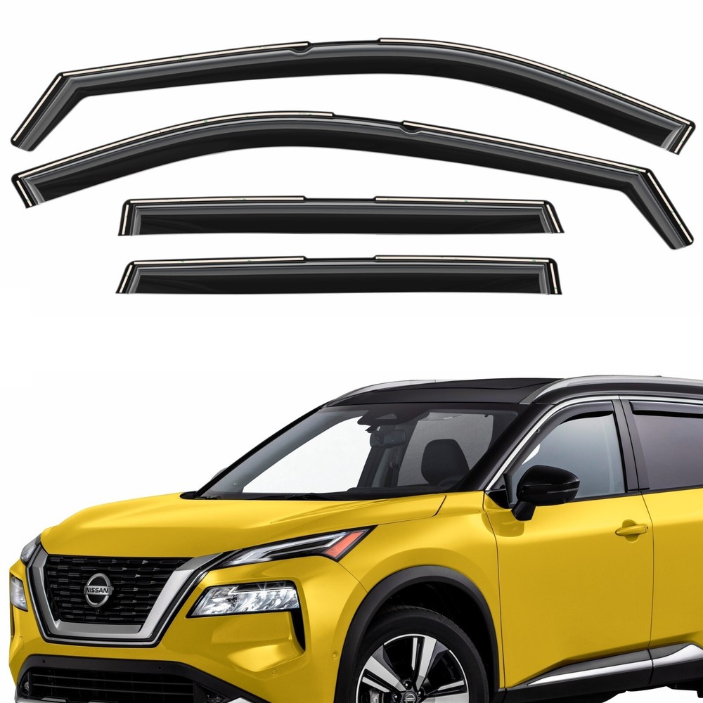 Sun Rain Visors Wind Rain Guards for 2021-2024 Nissan Rogue
