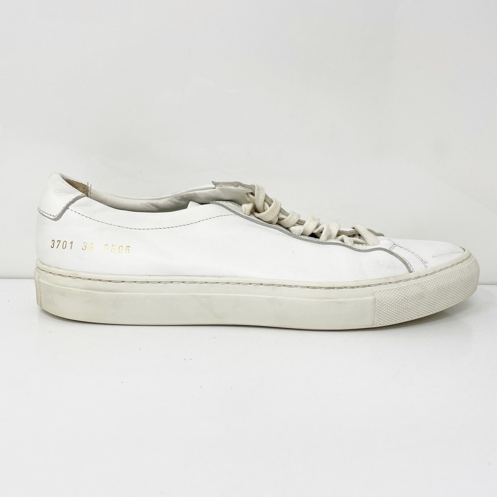 Common Projects Womens Achilles 3701 White Lace Up Casual Shoes Sneakers Size 9-image