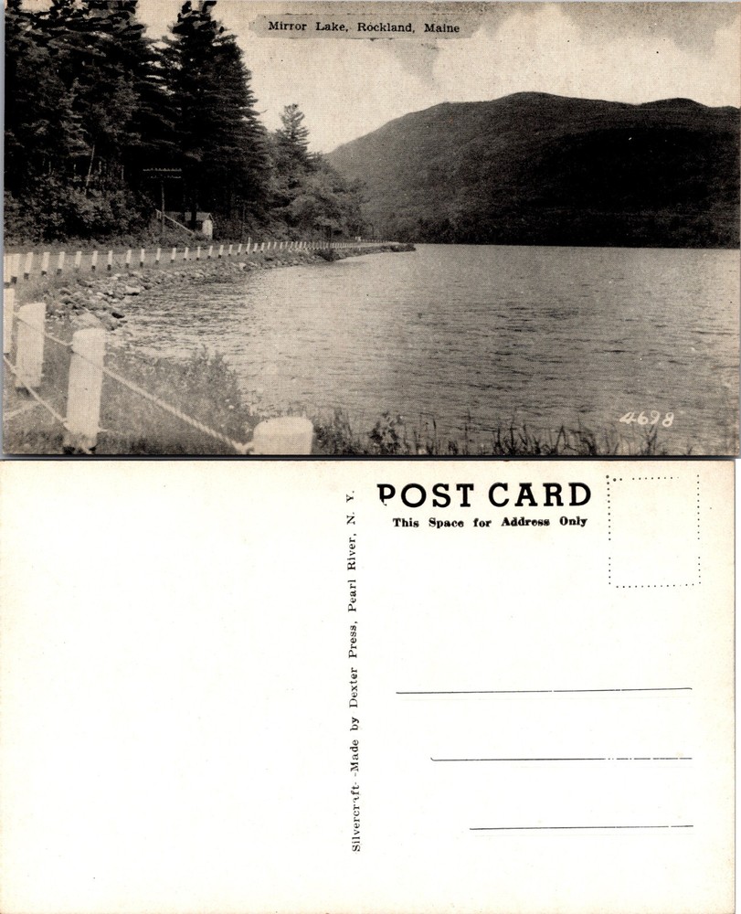 Mirror Lake Rockland Maine Postcard