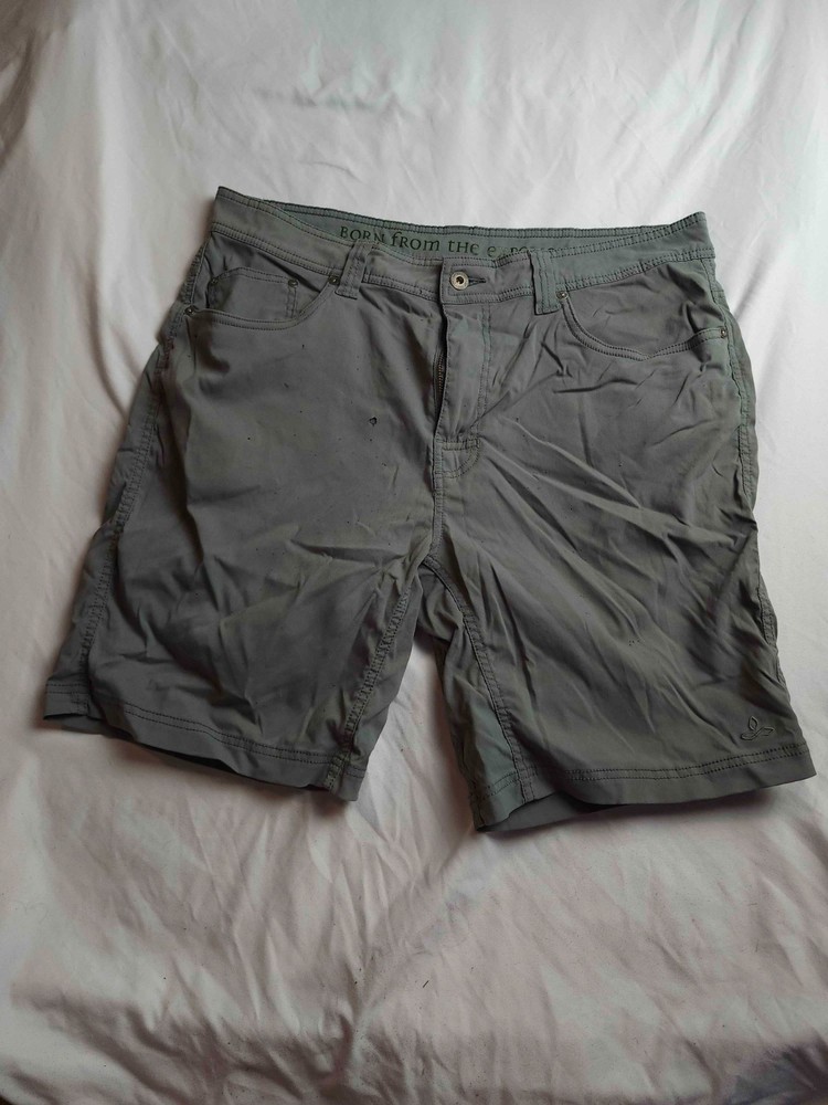 prAna Shorts Mens 36 Gray Hybridizer Perform Hiking Travel Golf Tech Athleisure