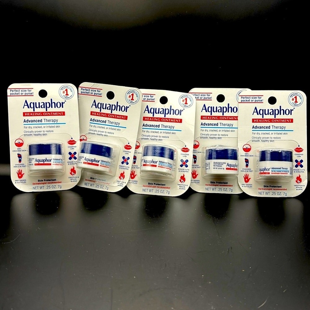 Lot of 5 Aquaphor Healing Ointment Advanced Therapy 0.25oz Jars NEWfree ship