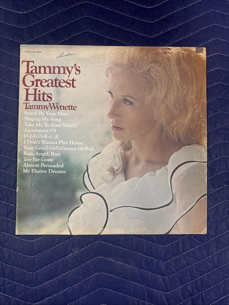 Tammy Wynette – Tammy's Greatest Hits LP Record 1969 Epic Country