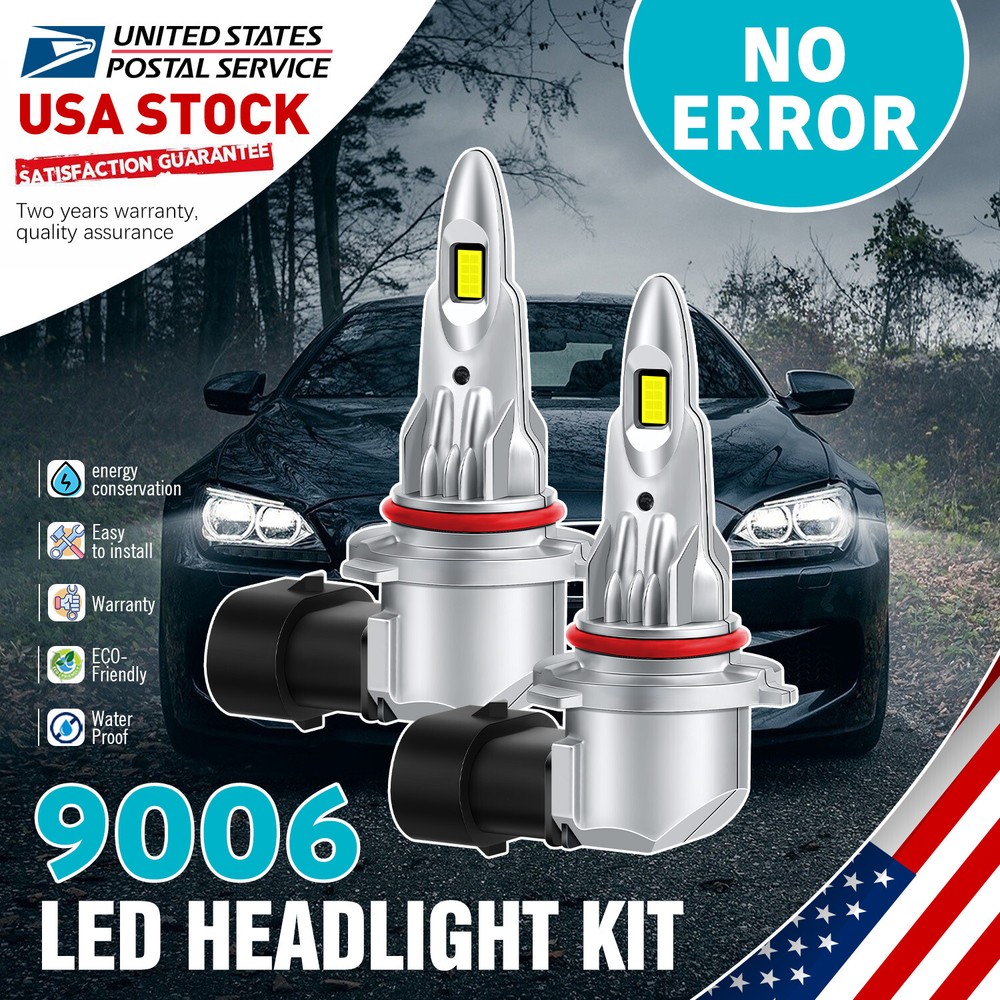 9006 Super Bright White 20000LM LED Headlight Bulb High/Low Beam Fog Lamp CANbus