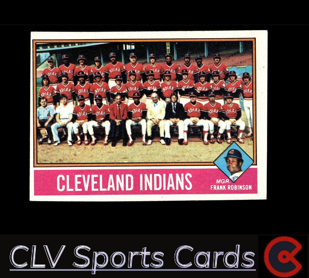 1976 Topps #477 Cleveland Indians / Frank Robinson TC, MGR, CL Team Checklists