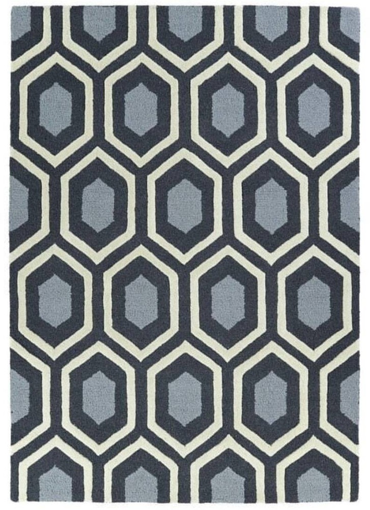 HoneyComb Blue Color handtufted rug for home decor | Perfect for your living