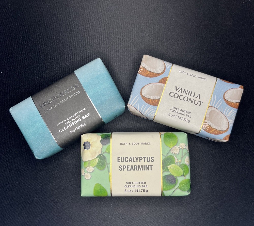Bath & Body Works Eucalyptus Shea Butter Soap Bar 5 oz 3-Pack