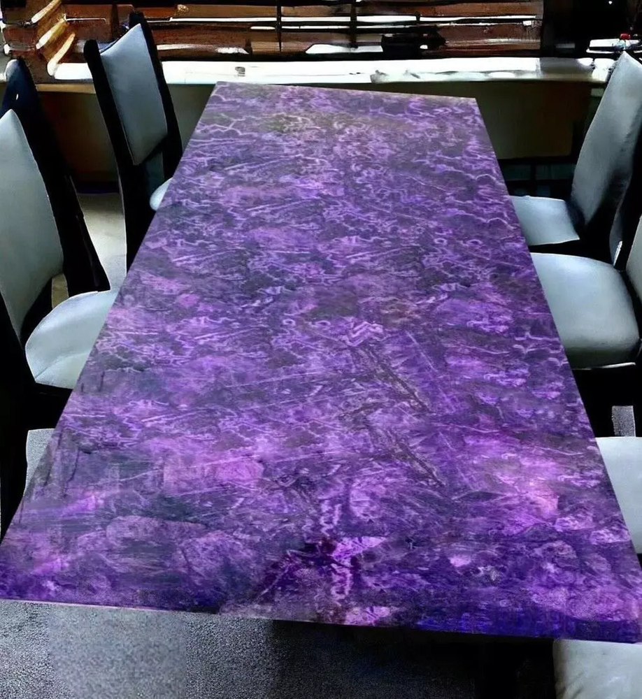 36x24 Amethyst Stone Dining Table Top Kitchen Slab Home Decor Gift