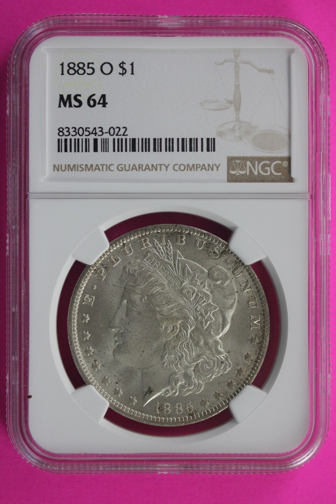 1885 O MS 64 Liberty Morgan Silver Dollar NGC Certified Graded Slab 143