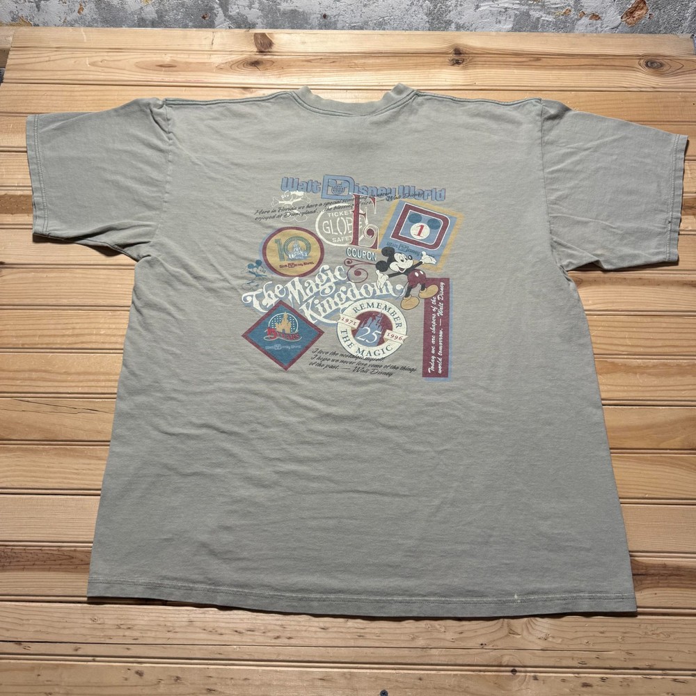 Vintage 1996 Walt Disney World Resort 25th Anniversary Mickey Mouse Shirt USA XL
