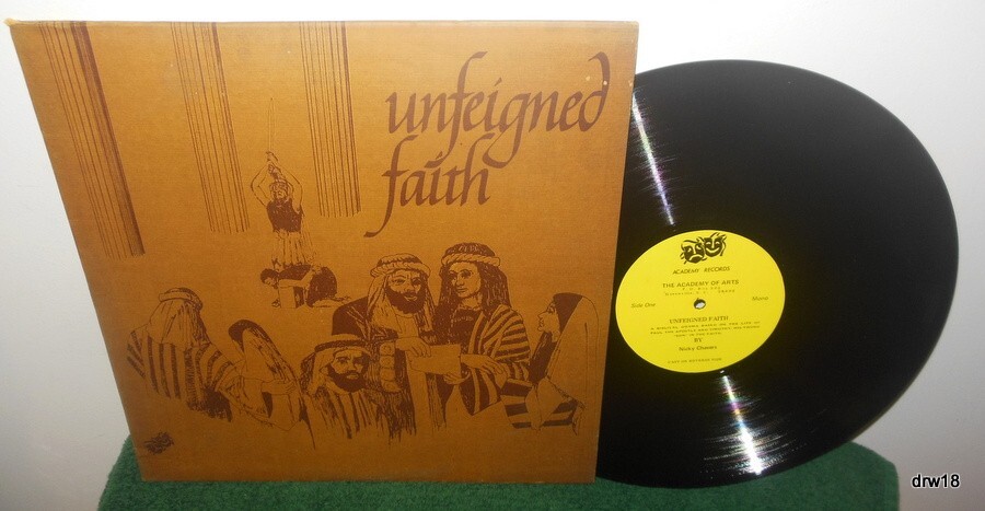 ACADEMY OF ARTS CHRISTIAN PLAYERS UNFEIGNED FAITH - USED GOSPEL VINYL LP-image
