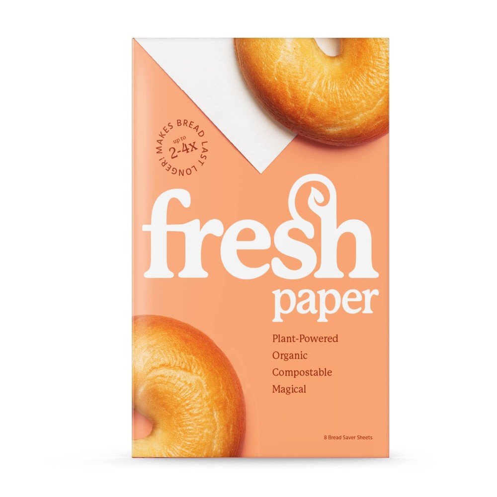 FRESHPAPER 8 Reusable Food Saver Sheets for Bread Baked Goods Freshness