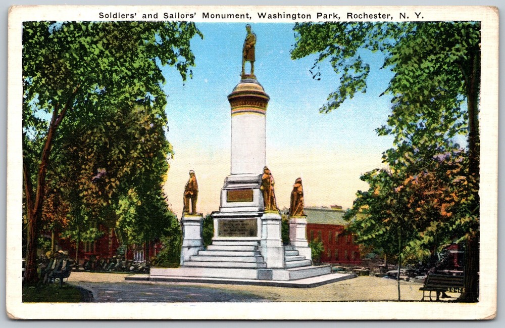 Soldiers Sailors Monument Rochester NY Unposted VINTAGE Postcard 8197