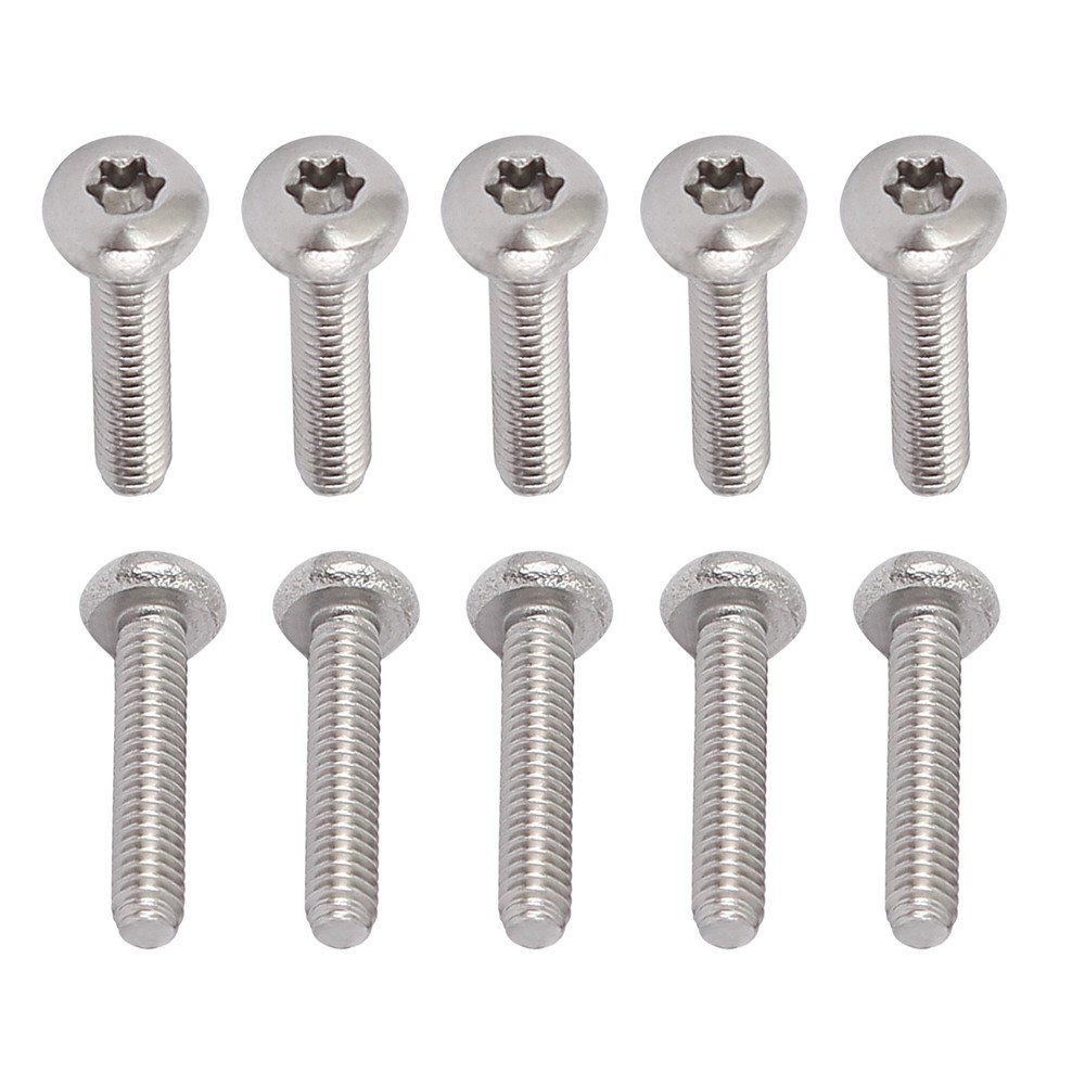 200Pack M2x10mm Pan Head Torx Screws 304 Stainless Steel Torx Fasteners Silver