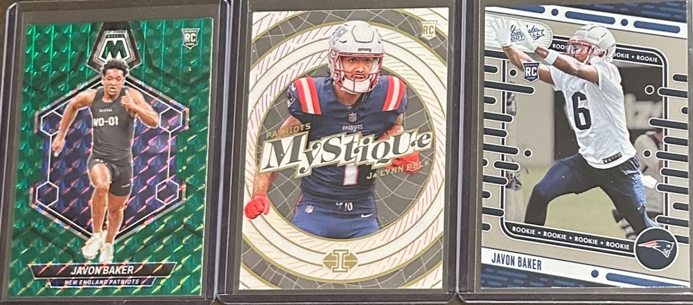 2024 Panini Football New England Patriots 3 Card Rookie WR Insert/Parallel Lot
