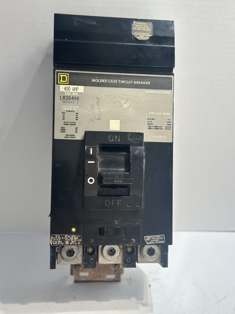 Square D LA36400 400A 3-Pole 600V I-Line Circuit Breaker Adjustable Trip