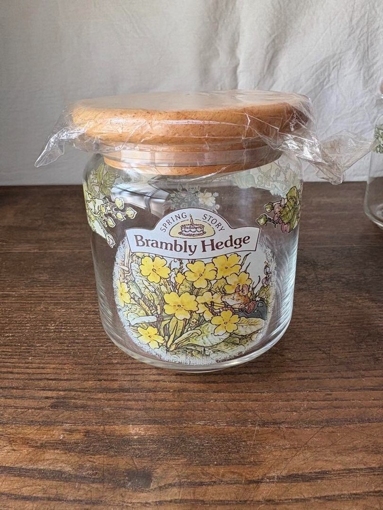 Brambly Hedge Spring Story Glass Pot Storage Container Case No Box New
