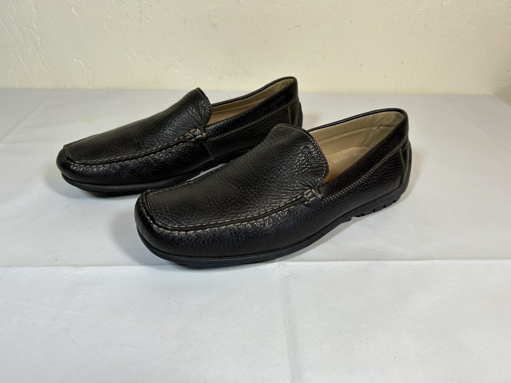 ECCO Leather Driving Loafers Shoes Mens Size 8-8.5 US Brown Slip On