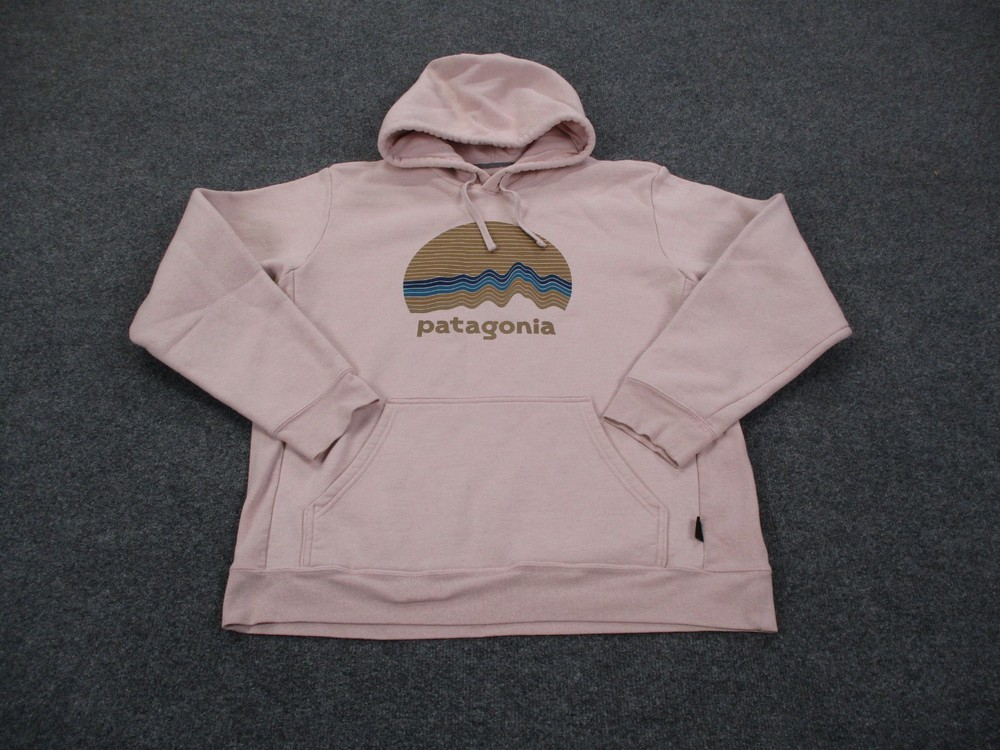 Patagonia Hoodie Sweatshirt Women XL Pink Relaxed Pullover Uprisal Hoody Sweater