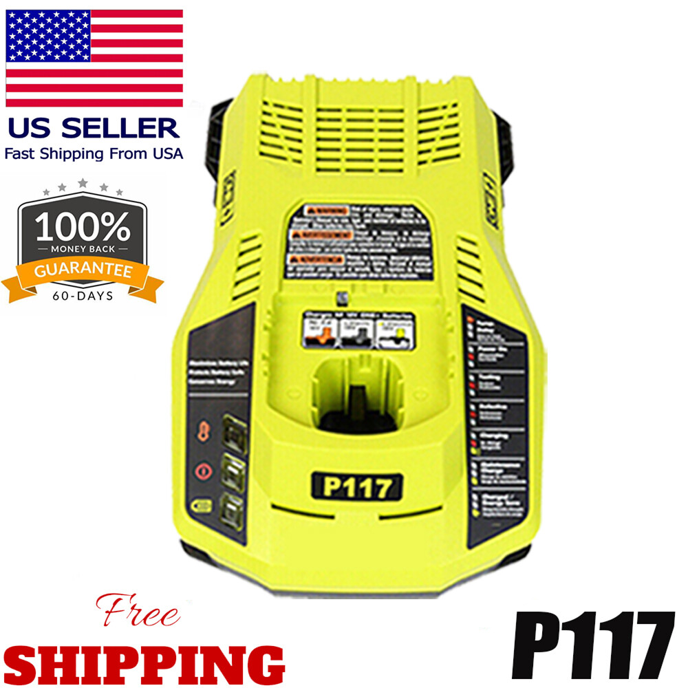 Charger For RYOBI  P117 18Volt Lithium-Ion  Battery High Capacity P108 P107 P106
