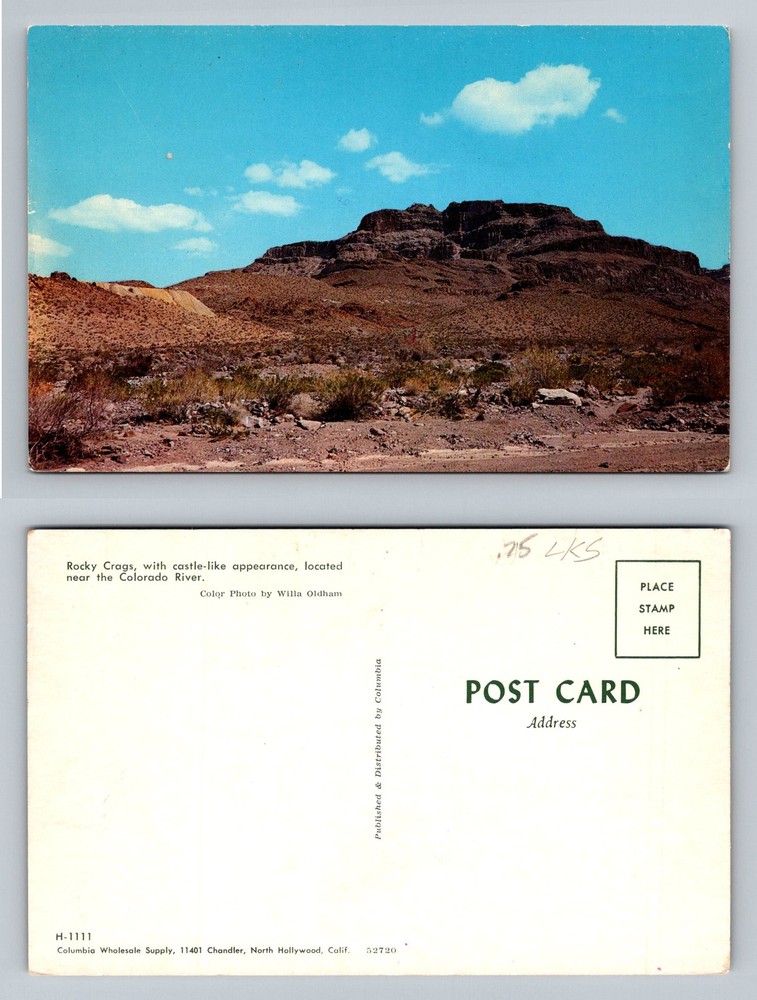 Grand Canyon, AZ-Arizona, Rocky Crags Colorado River Desert Vintage Postcard