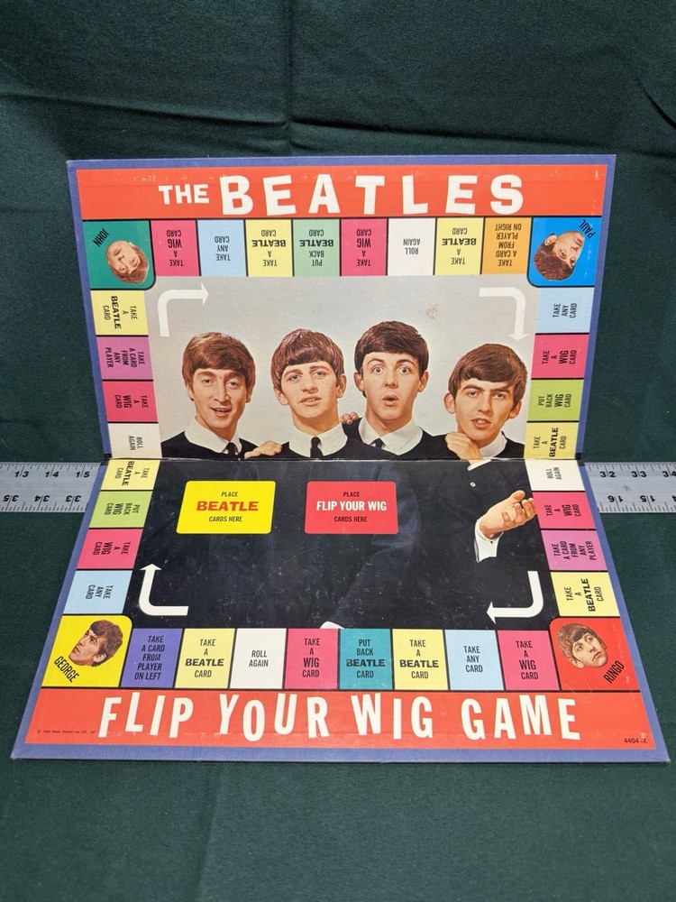 Vintage 1964 Milton Bradley The Beatles Flip Your Wig Board Game - Board Only