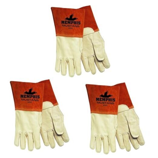 MCR Safety 4940L Mustang Premium Grain Cow MIG/TIG Welder Men's Gloves Large