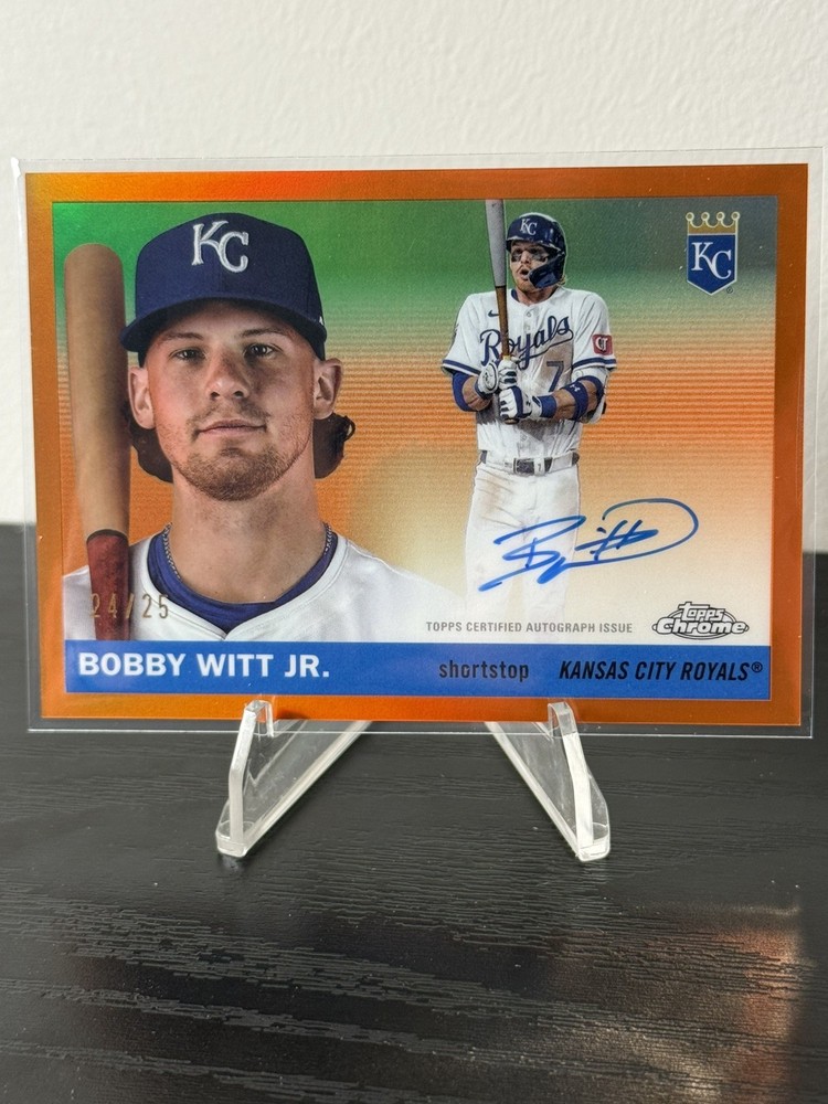 Bobby Witt Jr. 2025 Topps Chrome Platinum #cpa-bw /25 Orange Auto 🔥