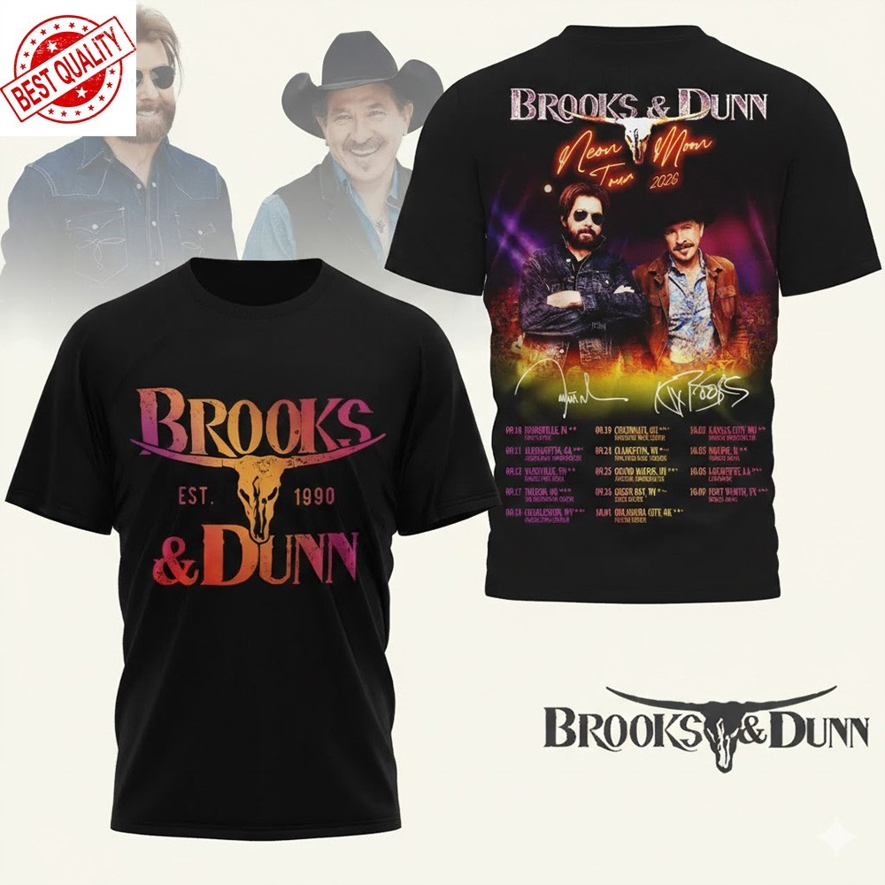 Brooks And Dunn Neon Moon Tour 2026 Shirt S-3XL Black