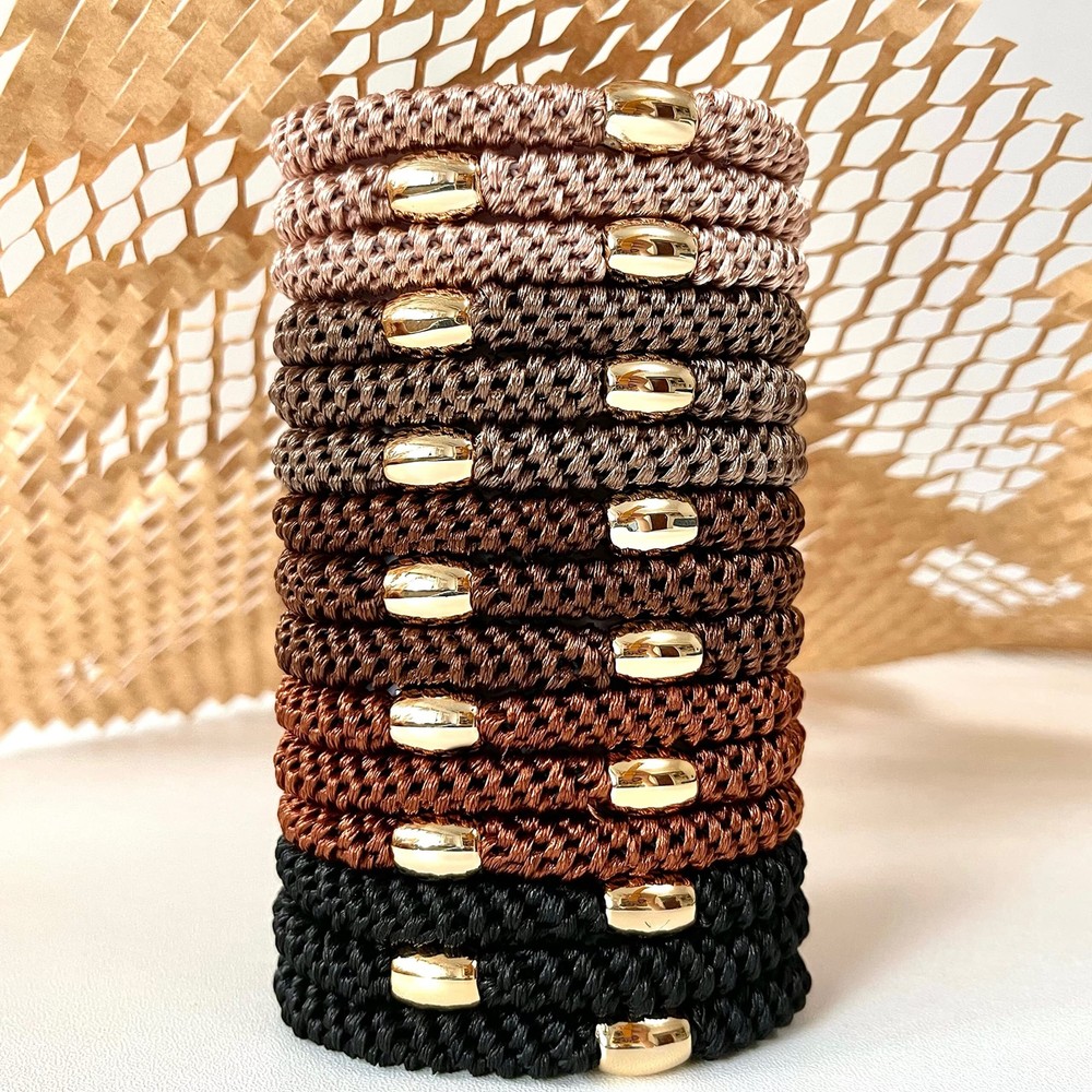 Tanha 15Pcs Hair Ties for Thick Hair Strong Stretchy Elastics