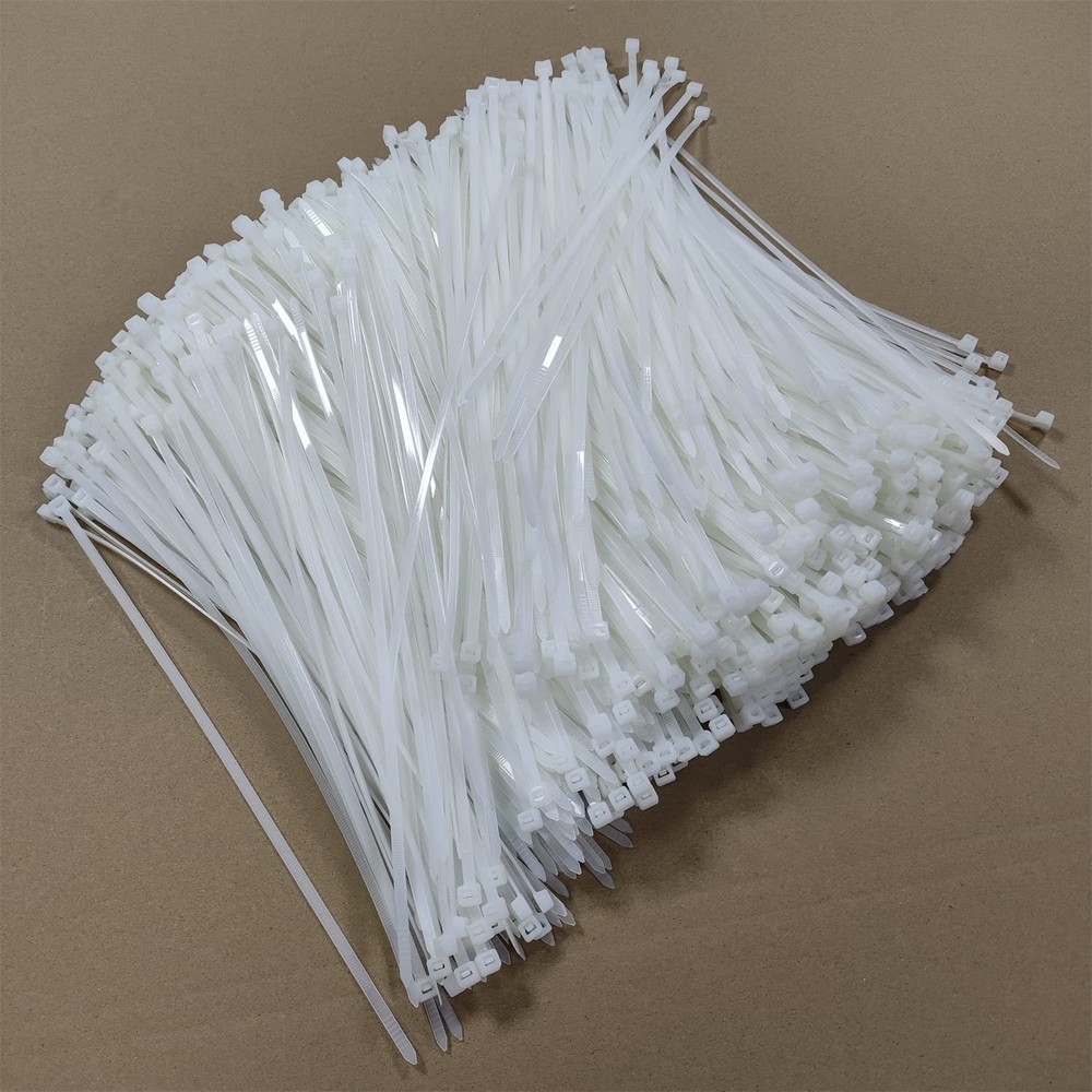 1000-Pack 12-Inch Heavy Duty Plastic Zip Ties for Cables and Wires