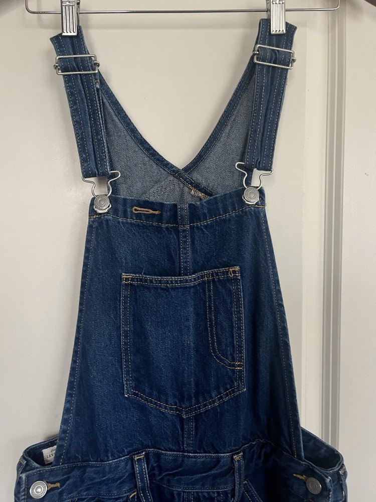 Levi's Blue Denim Overall Jumpsuit Women's Button Adjustable Straps Pockets