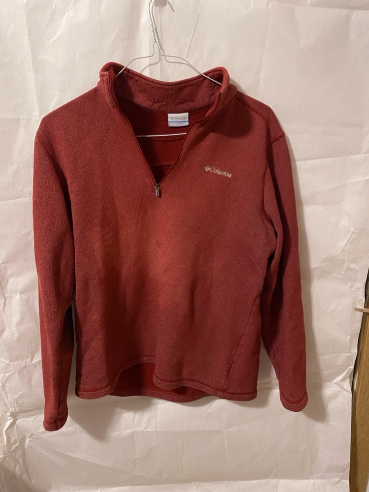 Columbia Red Half Zip Men’s Great Hart Mountain Size M