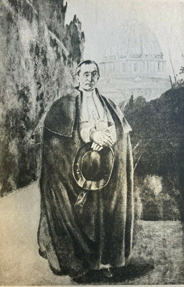1917 Vintage WWI Illustration Pope Benedict XV
