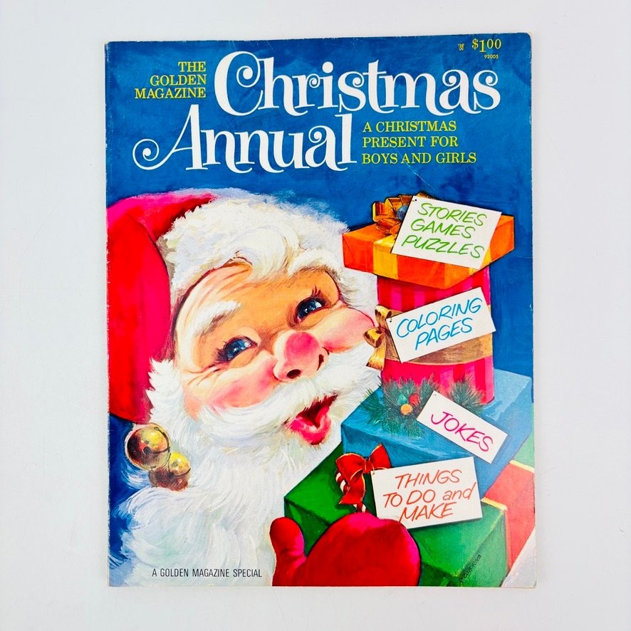 Golden Magazine Christmas Annual 1969 Vintage Activities Stories Puzzles