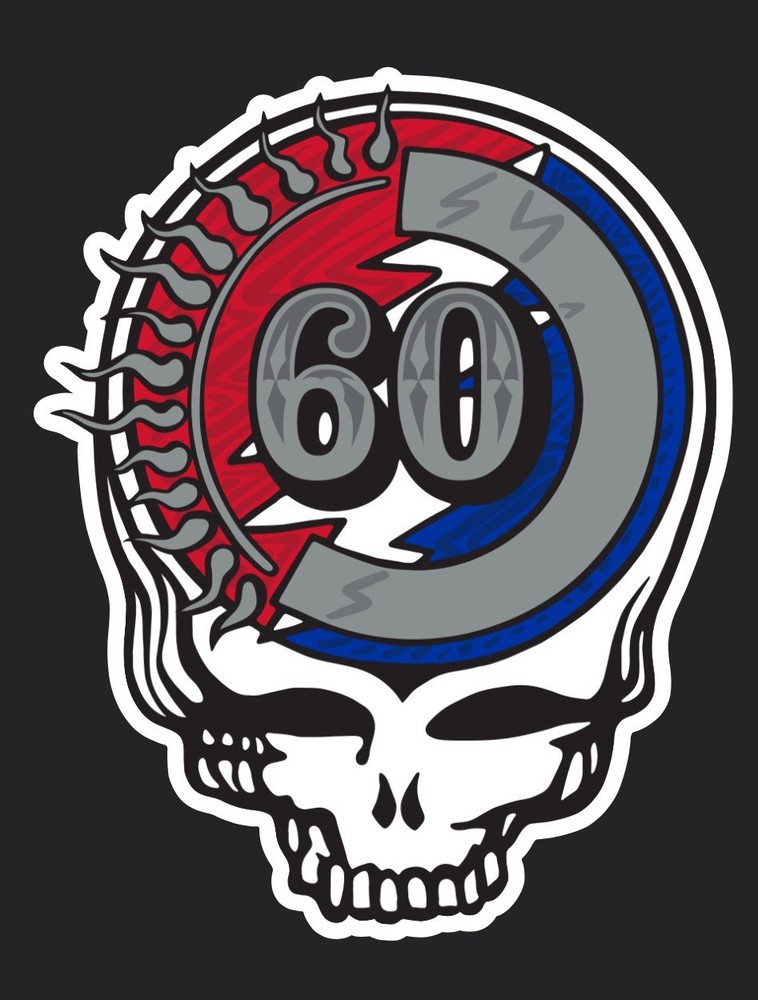 Grateful Dead Steal Your Face 60th Anniversary Sticker Jerry Garcia San Francisco