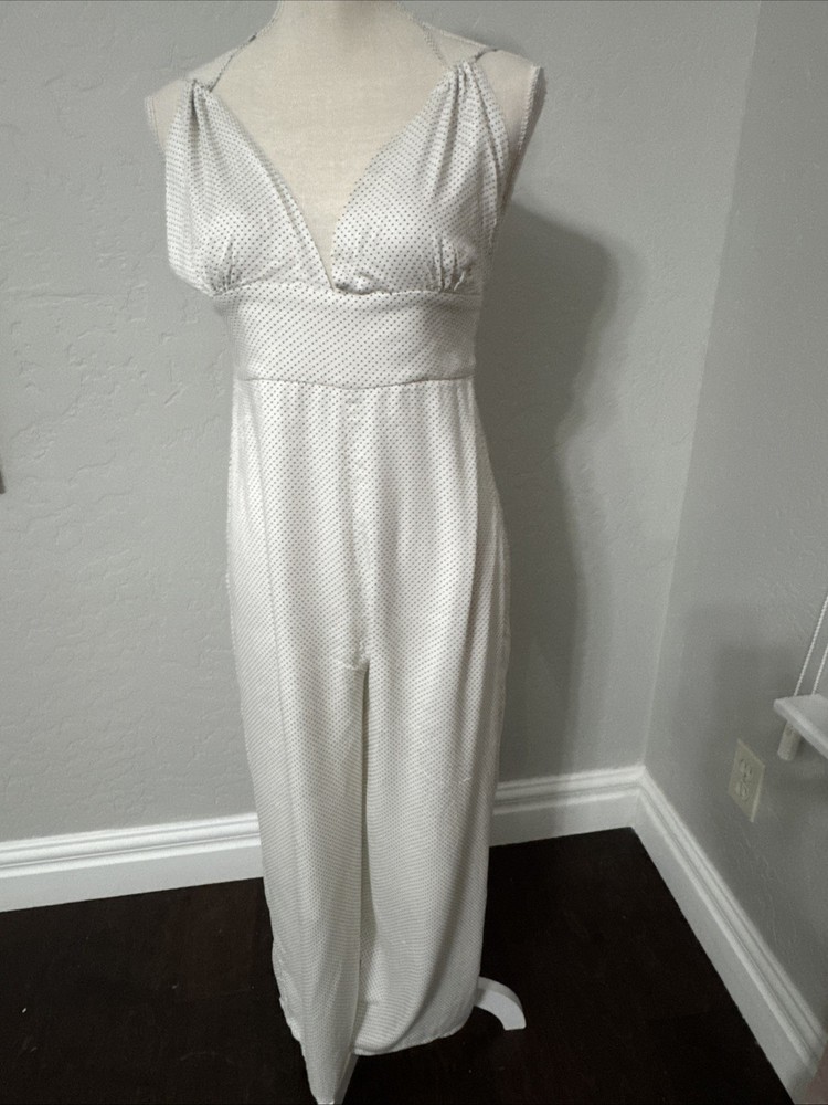NWT ShineStar Jumpsuits Casual Loose Polka Dots Summer Romper/Back Zipper Size M